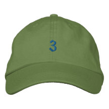 Gammal stil numrerar 3 broderad keps