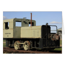 Gammal tågmotor kort