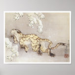 Gammal tiger i snön, Hokusai, 1849 Affischer