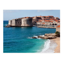 Gammal Town av det Dubrovnik och Adriatic havet Vykort