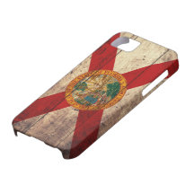 Gammal träFlorida flagga; iPhone 5 Case-Mate Skydd