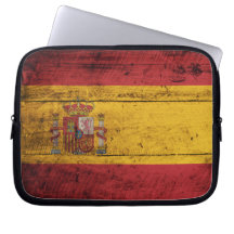 Gammal träSpanien flagga Laptopskydd Fodral