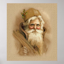 Gammal värld Santa 2 Print