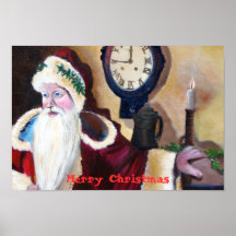 Gammal värld Santa Posters