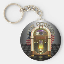 Gammal vippa Keychain för Jukebox Nyckelring