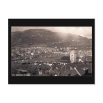 Gammal vykort, Bergen, Norge