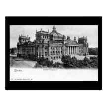 Gammal vykort, Berlin, Reichstag