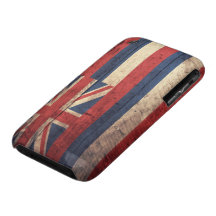 Gammal Wood Hawaii flagga; iPhone 3 Cases