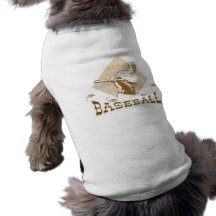 Gammala stilbaseballT-tröja och gåvor Hund T-shirts