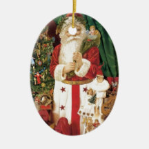 Gammala Tyme Santa Julgranskulor
