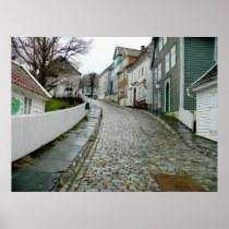 Gammalt Bergen museum (Norge) Print
