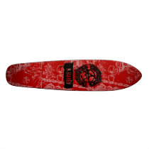 Gammalt skola det röda anarkidäcket skate boards