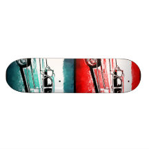 Gammalt tryck för konst för pop för klassikerbilva anpassad skate board