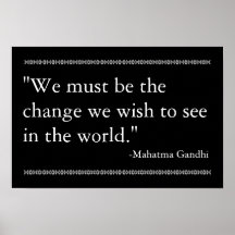 Gandhi citationstecken posters