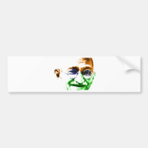 Gandhi på subtil indisk flagga bildekaler