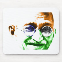 Gandhi på subtil indisk flagga musmattor