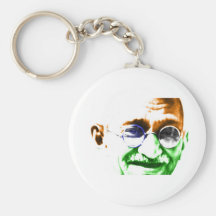 Gandhi på subtil indisk flagga nyckel ringar