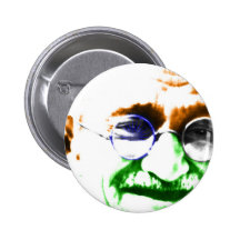 Gandhi på subtil indisk flagga pins