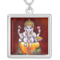 Ganesh och andliga vapen anpassningsbar halsband