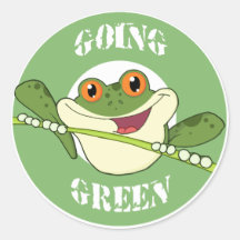 Går den gröna grodan rund klistermärke