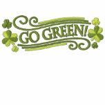 Går gröna Shamrocks och text Broderade Luvtröjor