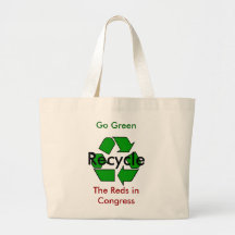 Går grönt - återanvänd det röda i kongress tote bag