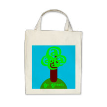 Går grönt tote bag