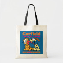 Garfield tar hans aningar som totot hänger lös tyg kassar
