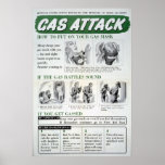 Gasa attackaffischen, WWII