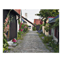 Gata i den gammala Visby sverigen Personliga Inbjudningskort
