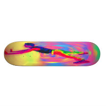Gatadans, regnbåge som är radiell skate board decks