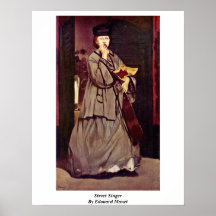 Gatasångare av Edouard Manet Print