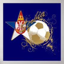 Gåvor för boll för Serbia stjärnaSerbia fotboll fö Posters