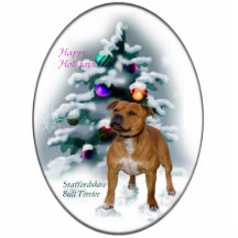 Gåvor för jul för Staffordshire tjurTerrier Acrylic Cut Out