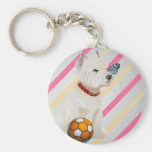 Gåvor för Westie hund- och fjärilskonst Nyckelring