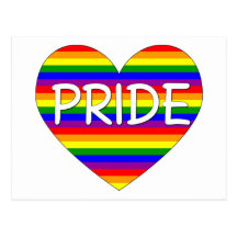 Gåvor och utslagsplatser för regnbågegay pridehjär vykort