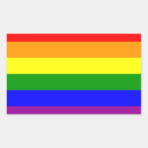 Gay prideflagga/regnbågeflagga rektangelformat klistermärke