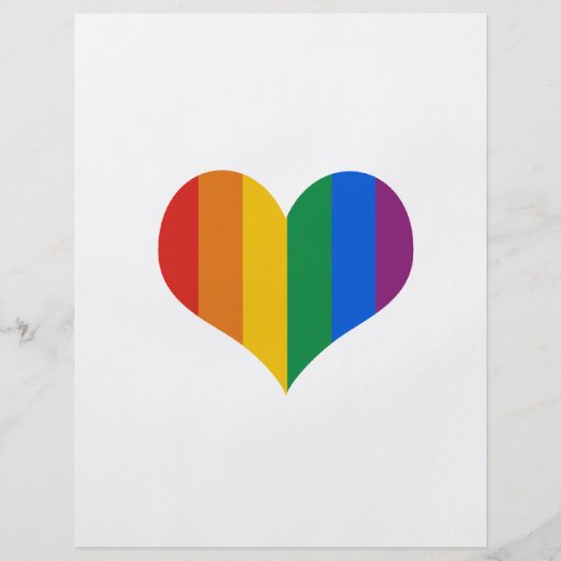 Gay pridehjärta full färg flygblad