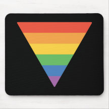 Gay prideregnbågetriangel musmattor