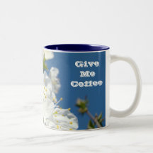 Ge mig gåvor för kaffekoppmuggen körsbärsröda blom