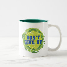 Ge sig inte upp kaffe mugg
