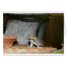 Gecko Kaffeetasse. "Worms for Breakfast" Karte
