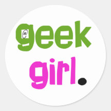 Geekflicka Rund Klistermärke