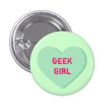 Geekflickahjärta Knapp