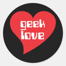 Geekkärlek vid den Genepool designen Rund Klistermärke
