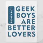 Geekpojkar är bättre älskare flygblad