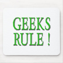 Geeks härskar!  Grönt Musmatta
