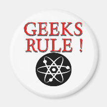 Geeks härskar!  med atomen kylskåps magneter