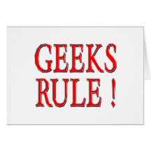 Geeks härskar!  Rött Hälsnings Kort