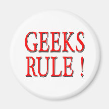 Geeks härskar!  Rött Magnet För Kylskåp